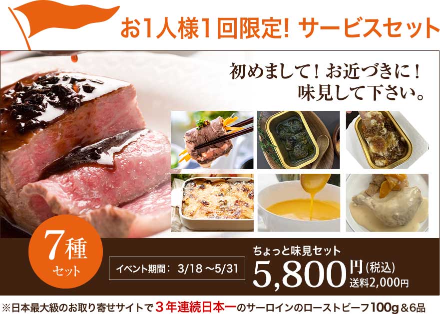 初めまして！お近づきに一人一回限定サービス！！セット